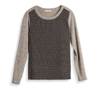 NWT - LE LIS COLLECTION - Soll Mixed Material Top